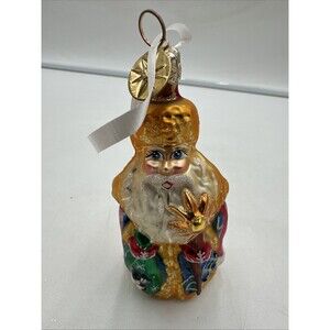 Christopher Radko Petite St Petersburg Glass Christmas Ornament Saint Pete Santa